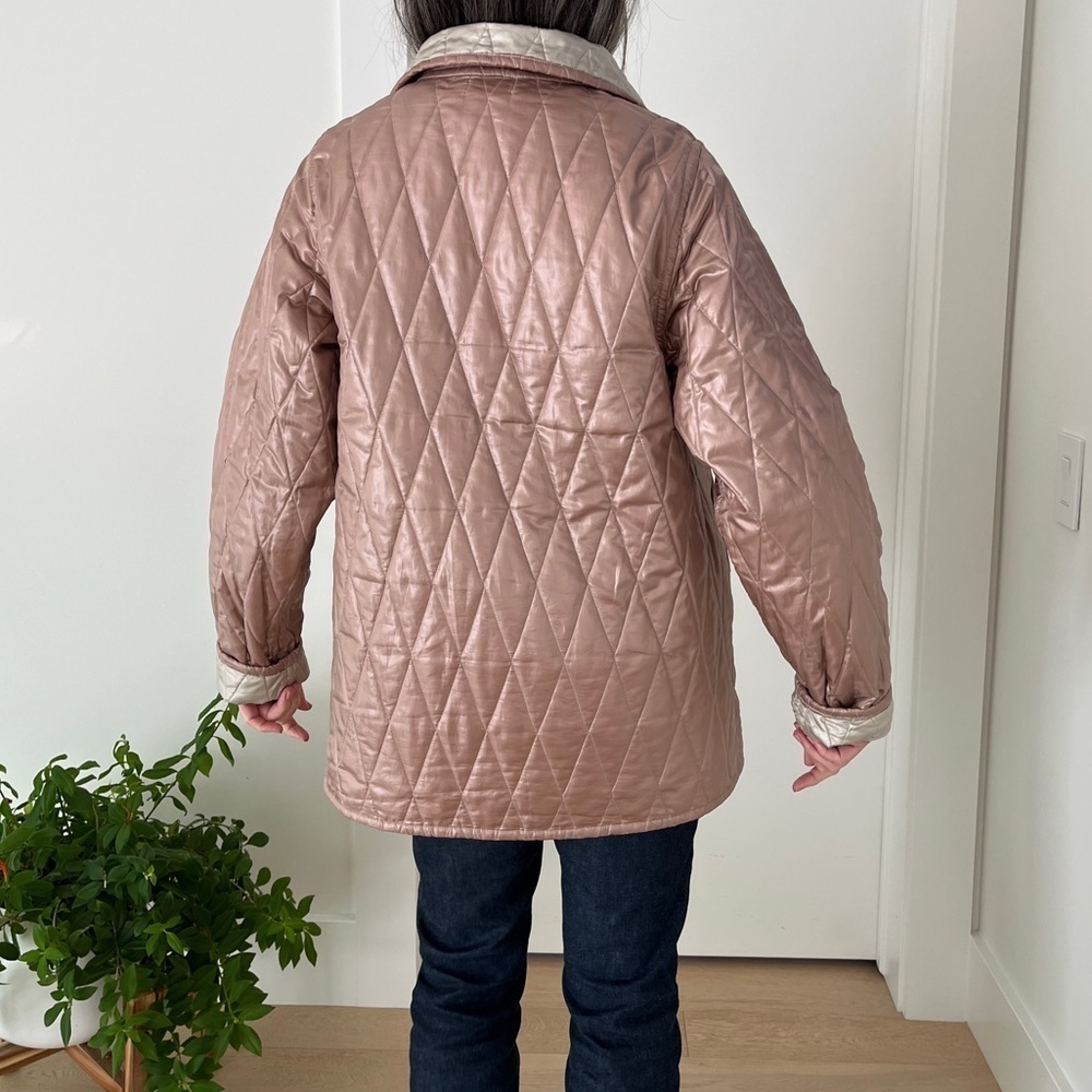 LINDA LUNDSTROM Vintage Reversible Zip Front Quilted Jacket Hip Length Casual - Picture 7 of 16